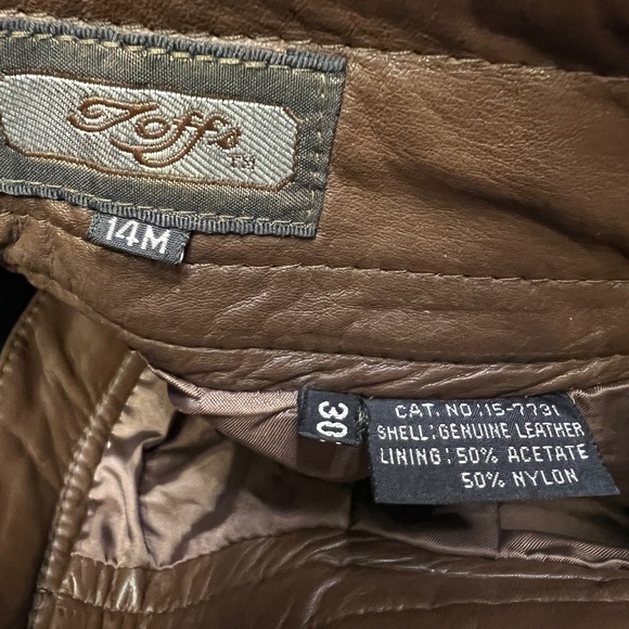 Vintage Toffs Genuine Brown Leather Pants - Picture 8 of 11